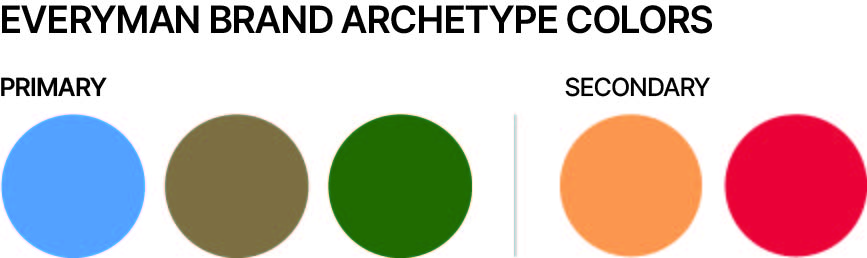 Everyman Brand Archetype Colors