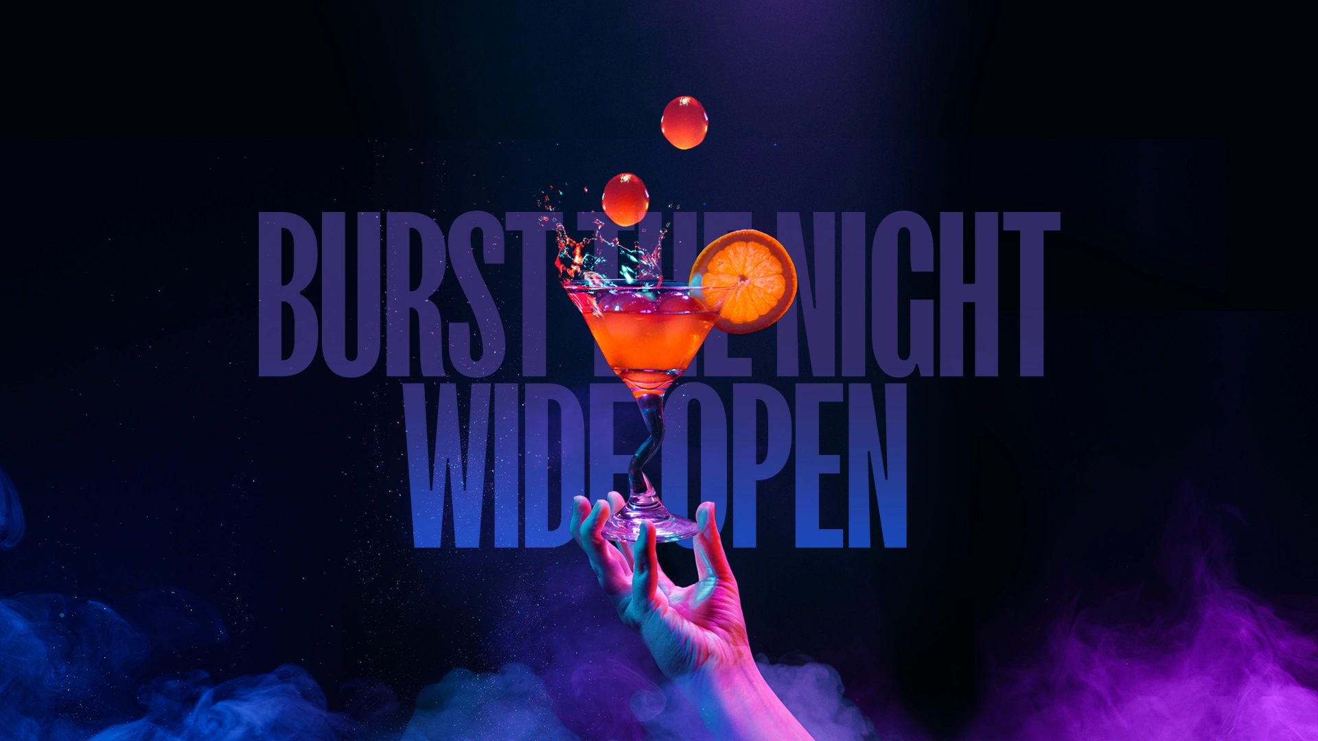 BUBL shots falling into martini glass