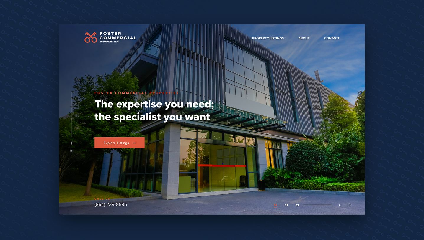 Foster Commercial Properties branding design website 1