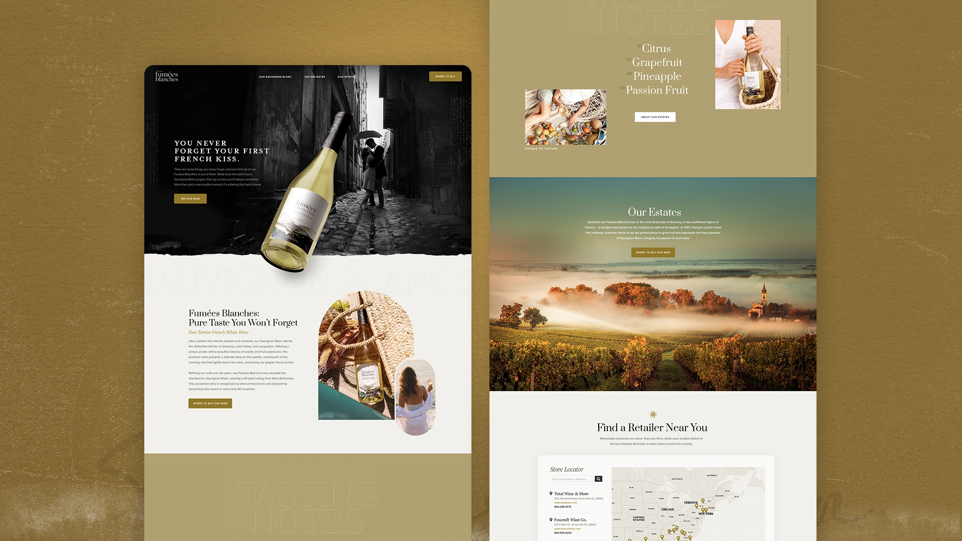 Fumees Blanches Website Design