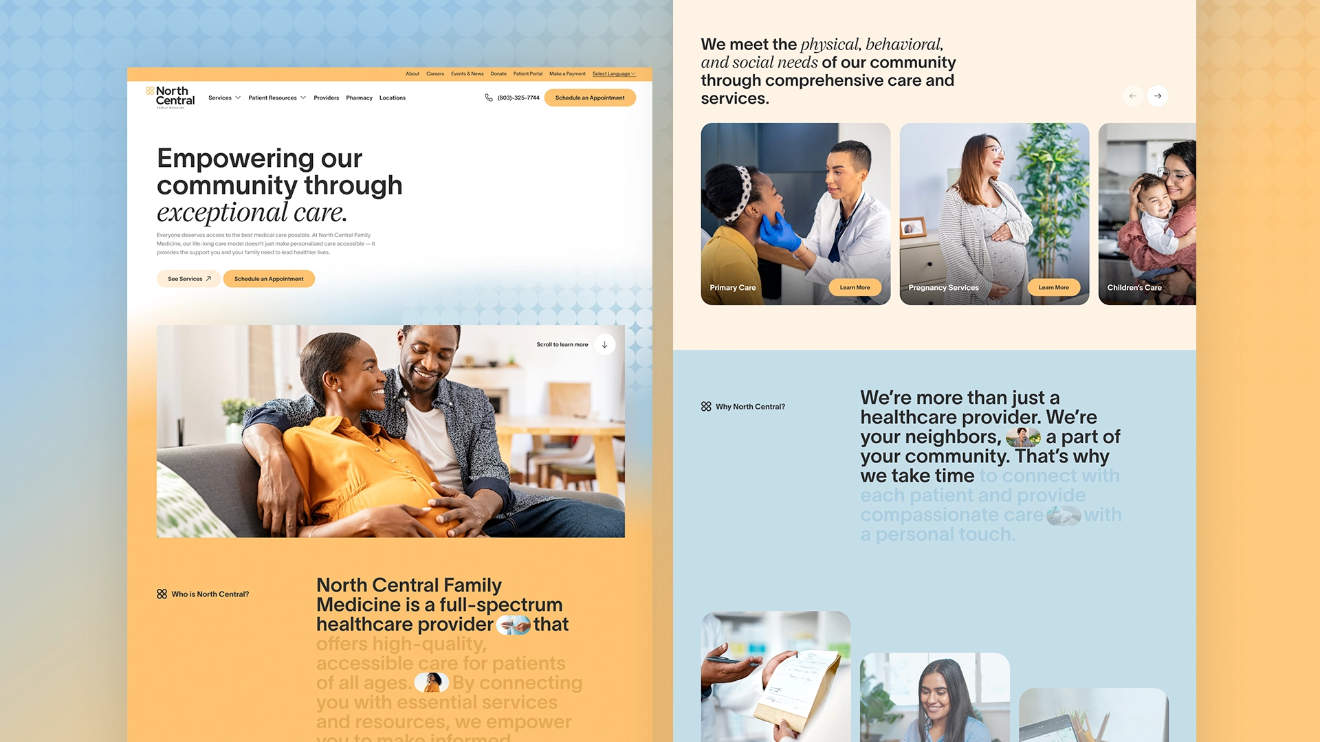 North Central's website landing page