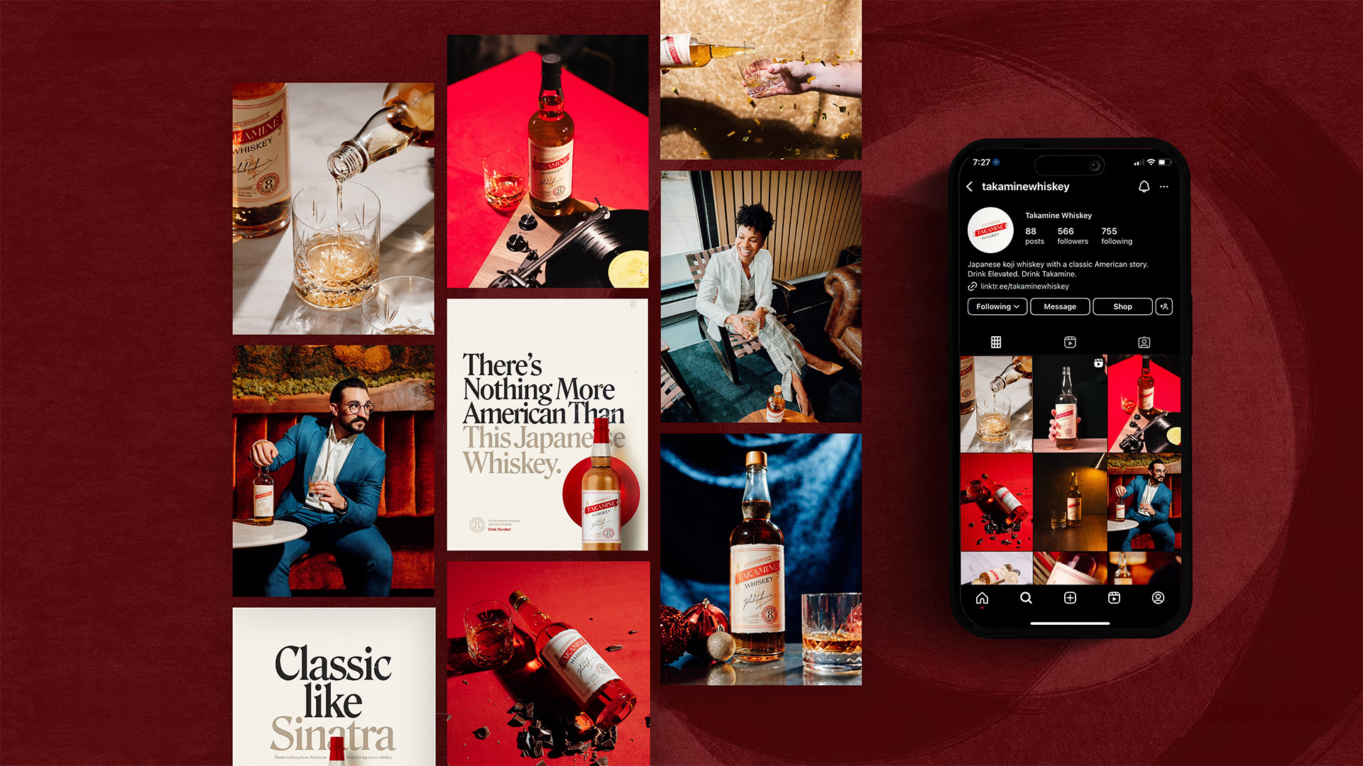 Takamine Whiskey Branded Social Media Posts