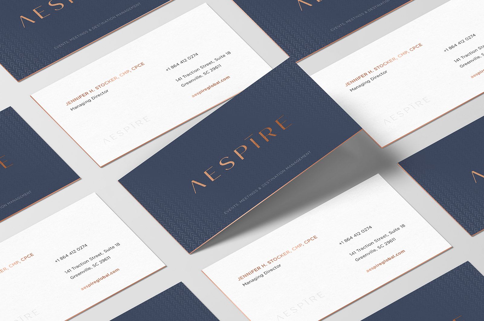aespire biz card design