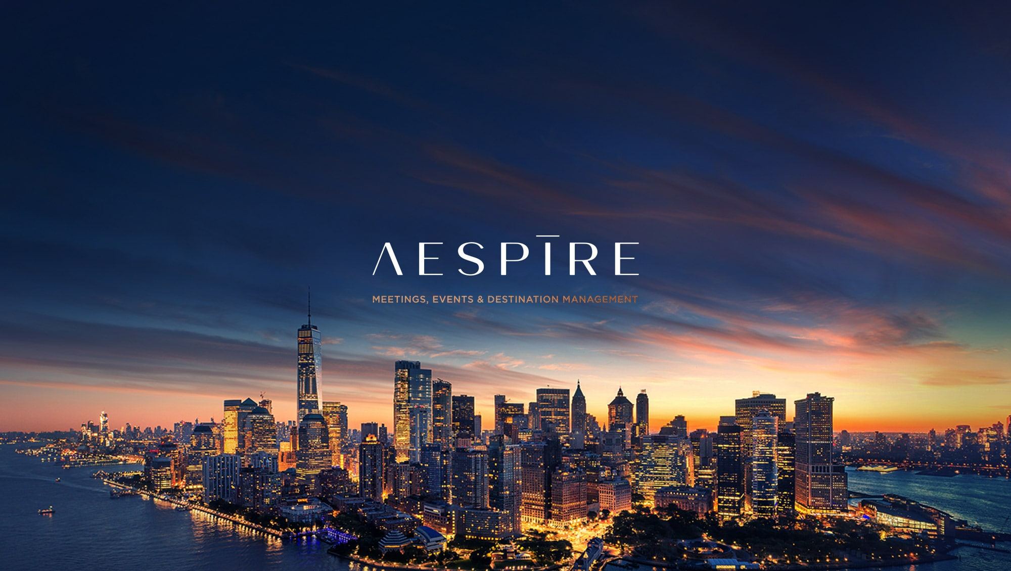 aespire event management branding logo design