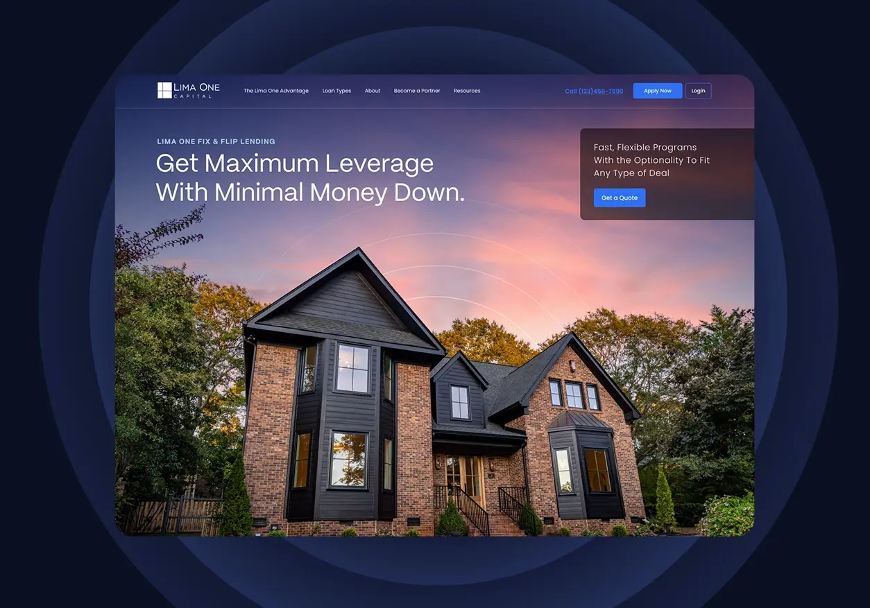 Lima One capital website design