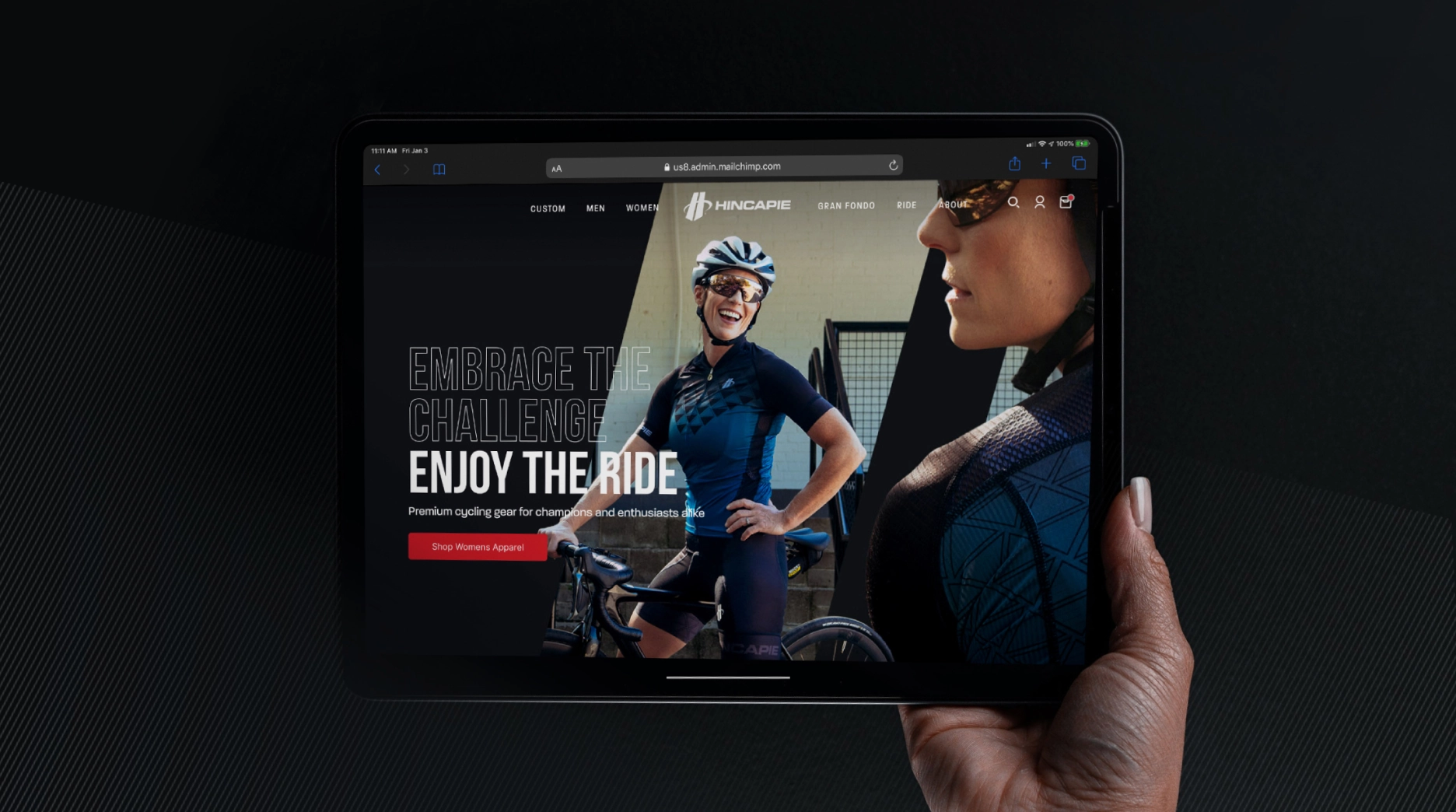 hincapie homepage design
