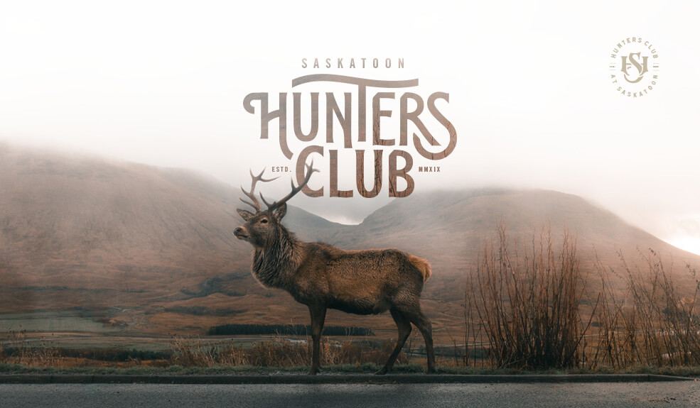 hunters club logo branding