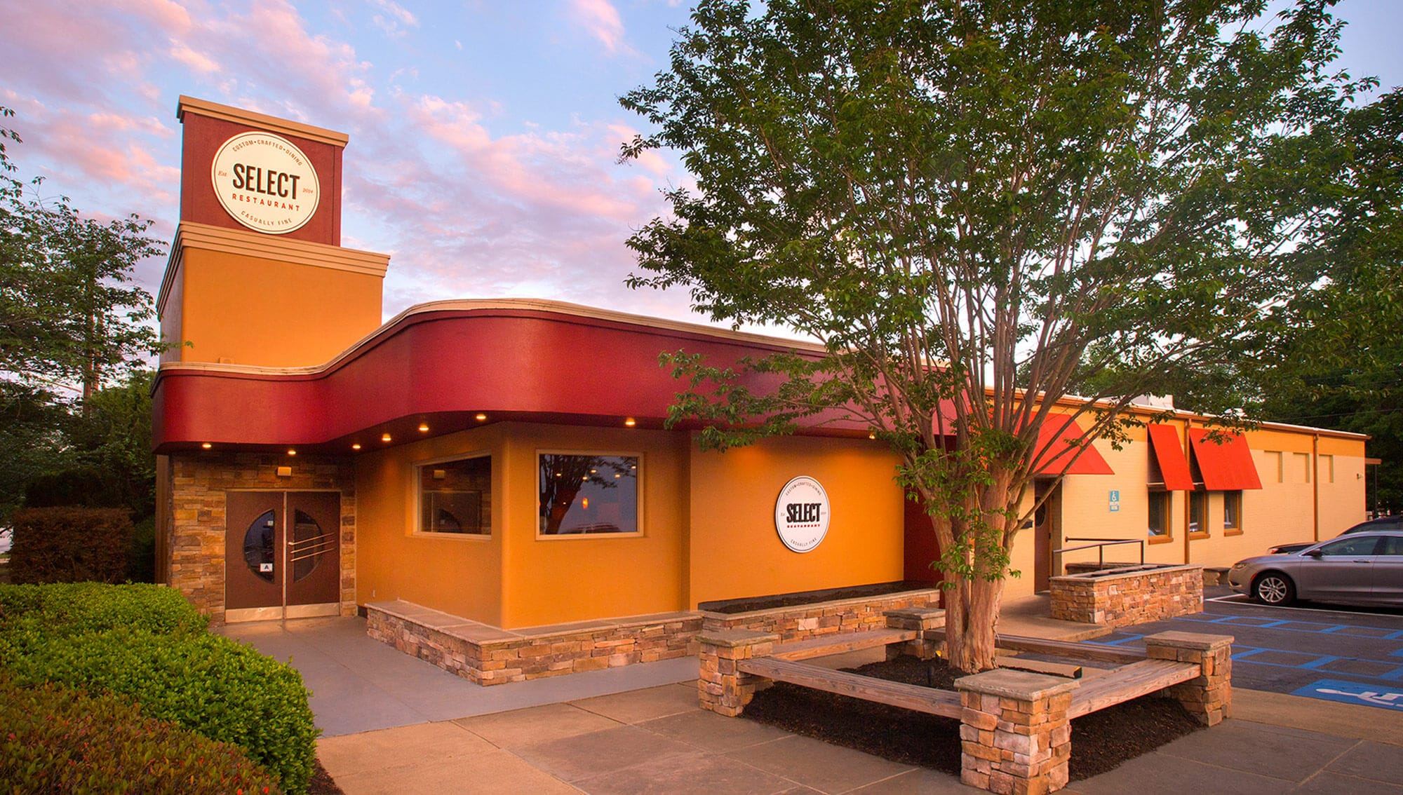 select restaurant outdoor signage