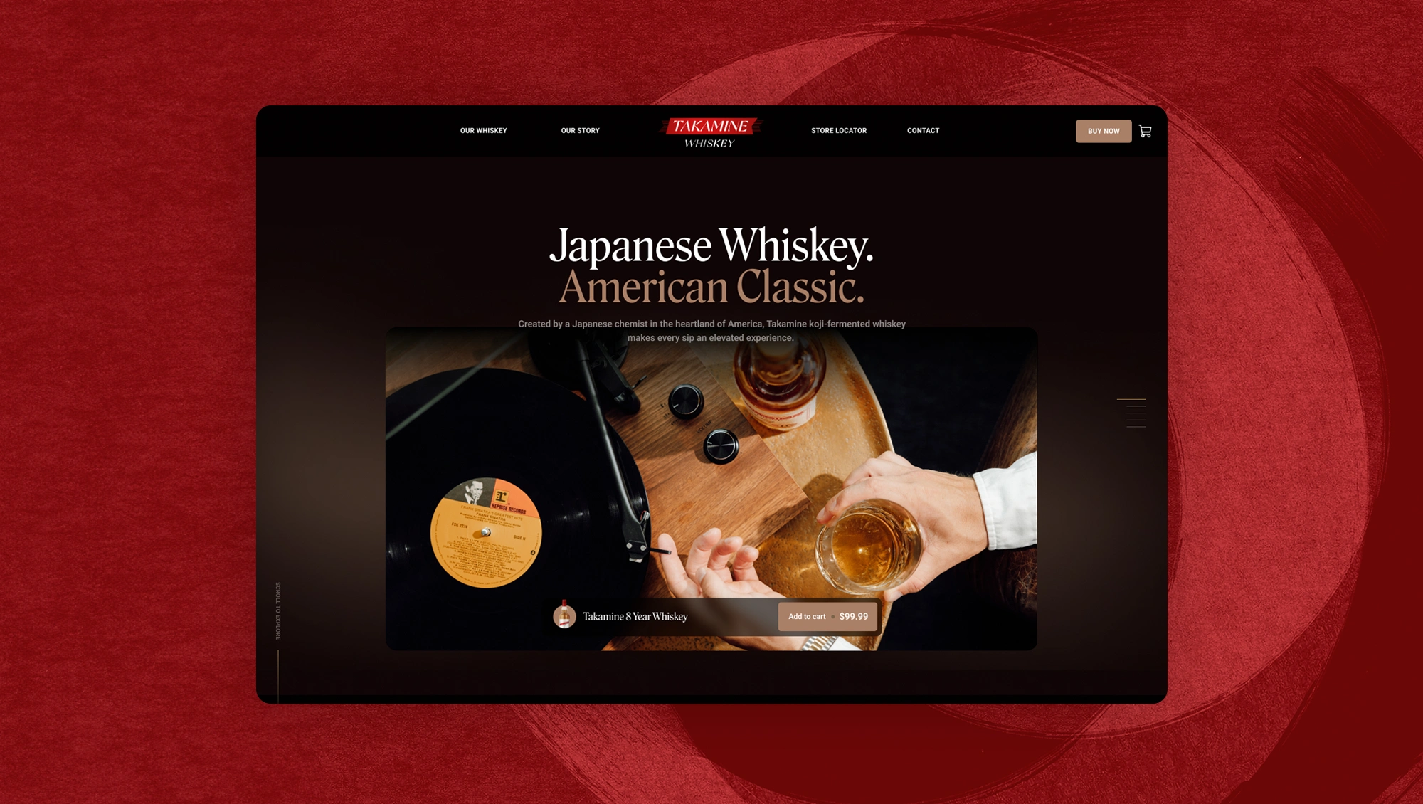 Japanese Whiskey website design