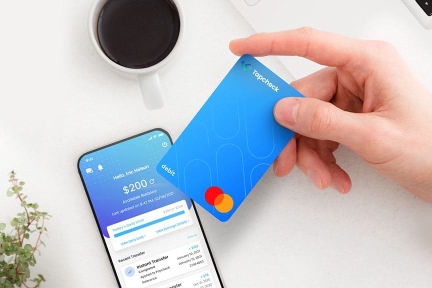 tapcheck phone debit card design